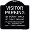 Signmission Designer Series-Visitor Parking By Permit Only No Public Parking Sign, 18" x 18", BS-1818-9871 A-DES-BS-1818-9871 - alternate 1